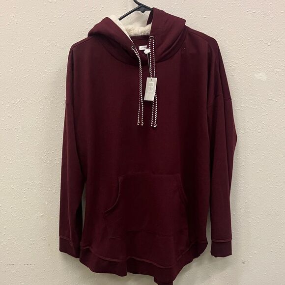 Maurices Maroon Fleece-Lined Hoodie XL NEW #715 - Picture 1 of 9